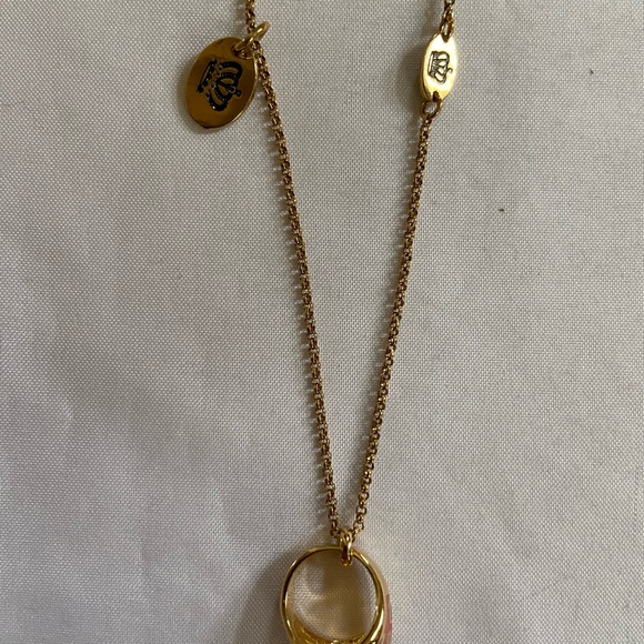 Limited Edition 2010 Juicy Couture Pam & Gela Pink Gold Class Ring Necklace - Picture 9 of 13